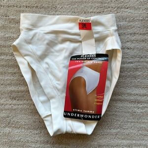 Flexees Maidenform Panty Vintage Hi Cut Control Brief Underwonder Cream Small